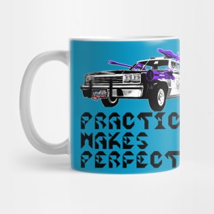 Practice Makes Perfect, v. Black Text Mug